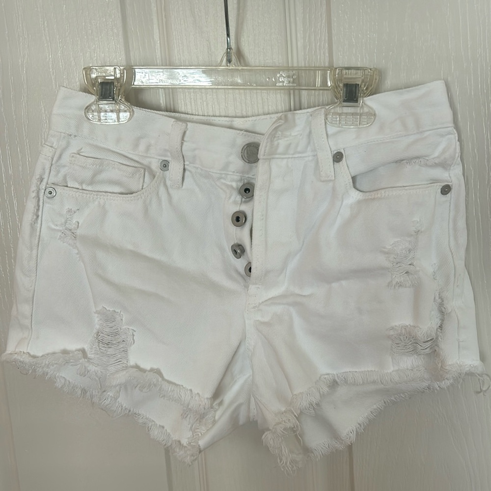 White Button-fly BlankNYC Shorts size 25